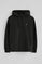 Sweat-shirt noir avec capuche à coupe regular et logo Rigby Go