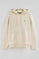 Sweat-shirt écru avec capuche à coupe regular et logo Rigby Go