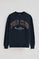 Marineblauwe sweater met loose fit en Polo Club-opdruk Established 2012