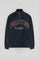 Sudadera azul marino con media cremallera y logo Established 2012 Polo Club