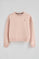 Sweat-shirt rose pâle à la coupe boxy et logo Rigby Go