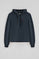 Sweat-shirt bleu marine à capuche et logo Rigby Go