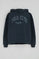 Marineblauwe hoodie met Polo Club-opdruk Established 2012