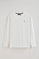 T-shirt blanc à manches longues et logo brodé Rigby Go.