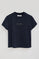 T-shirt bleu marine coupe boxy avec logo en strass Polo Club