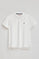 Witte polo met korte mouwen rechte pasvorm en geborduurd Rigby Go-logo