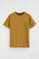 Camiseta color mostaza con bolsillo y logo Rigby Go