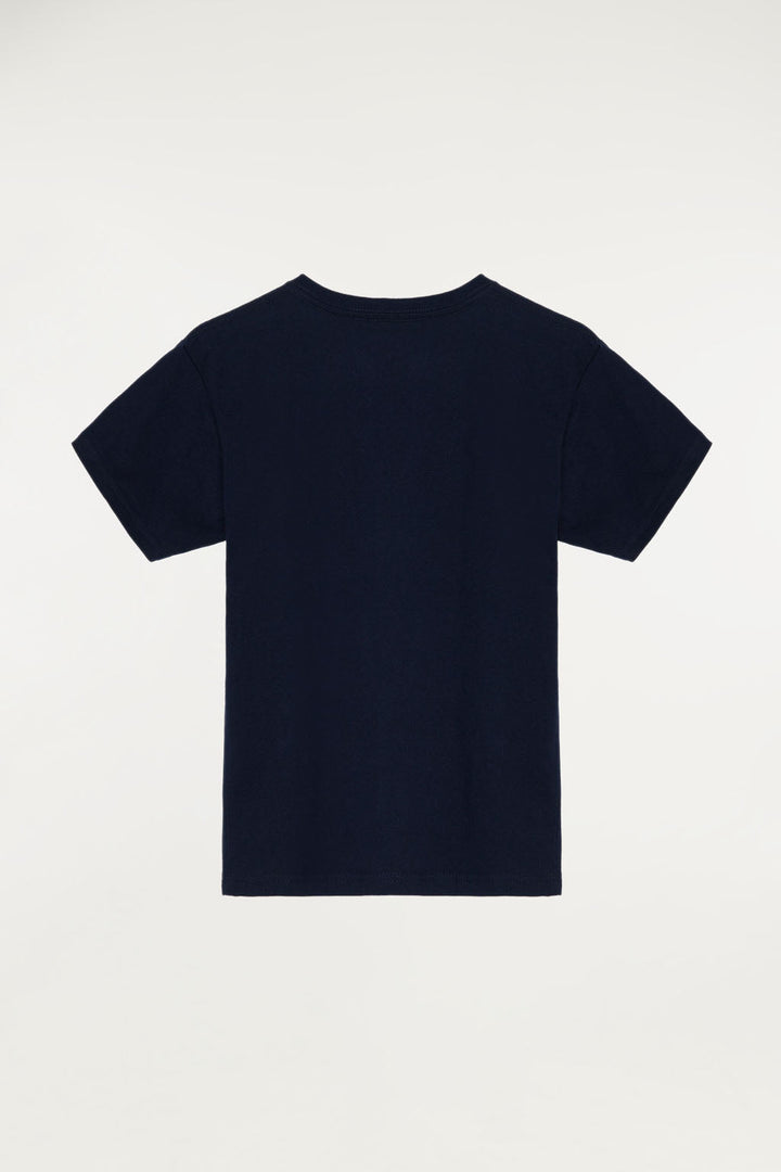 Camiseta azul marino con pequeño logo bordado | NIÑOS | POLO CLUB