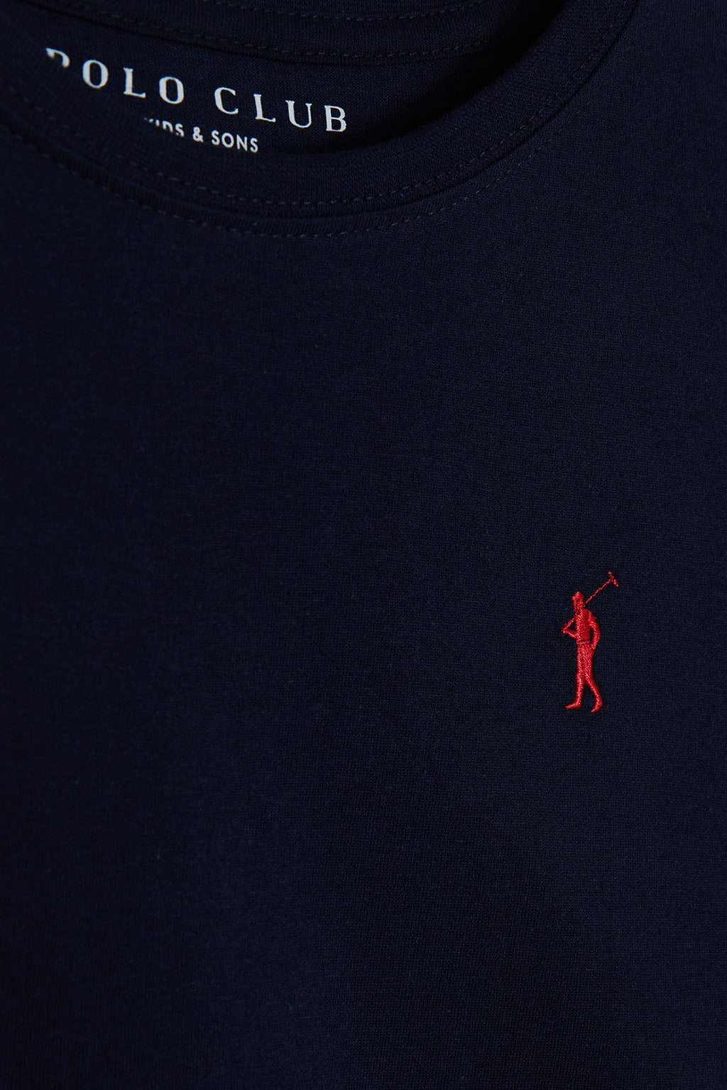 T-Shirt marineblau mit kleiner Logo-Stickerei Polo Europe Club –