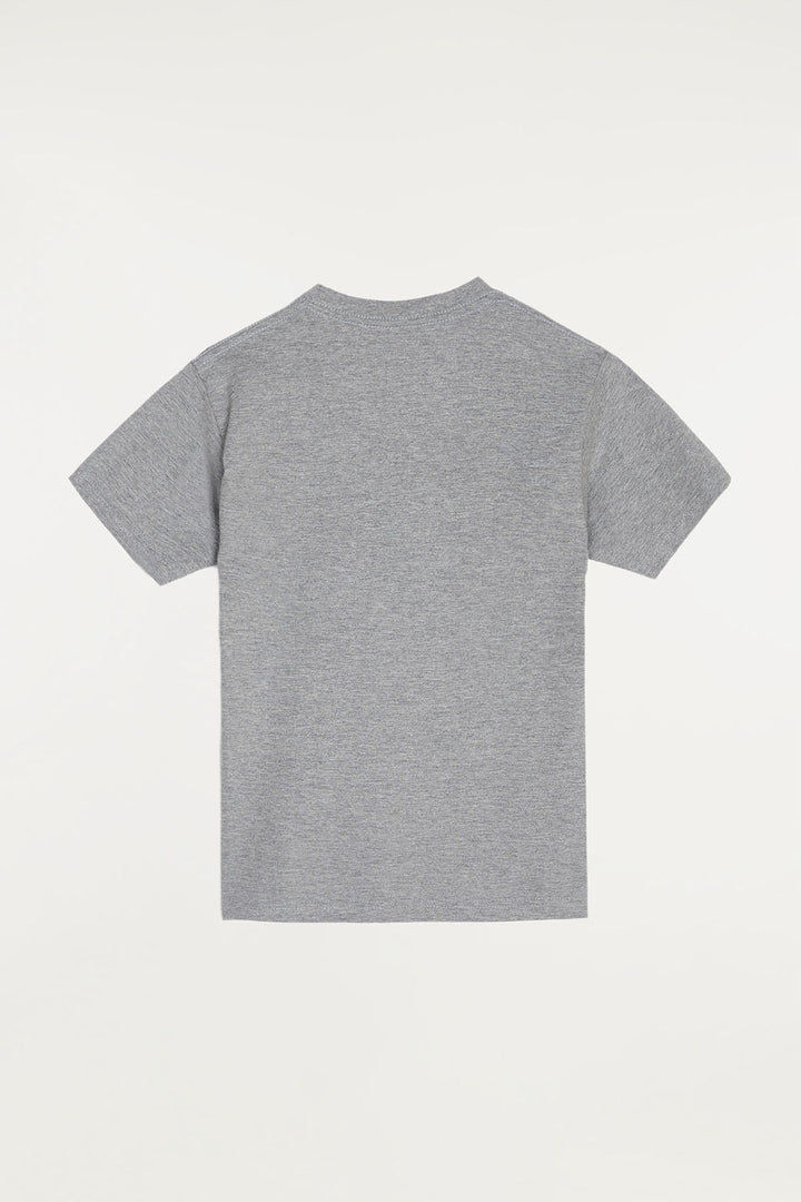 Camiseta gris con pequeño logo bordado | NIÑOS | POLO CLUB
