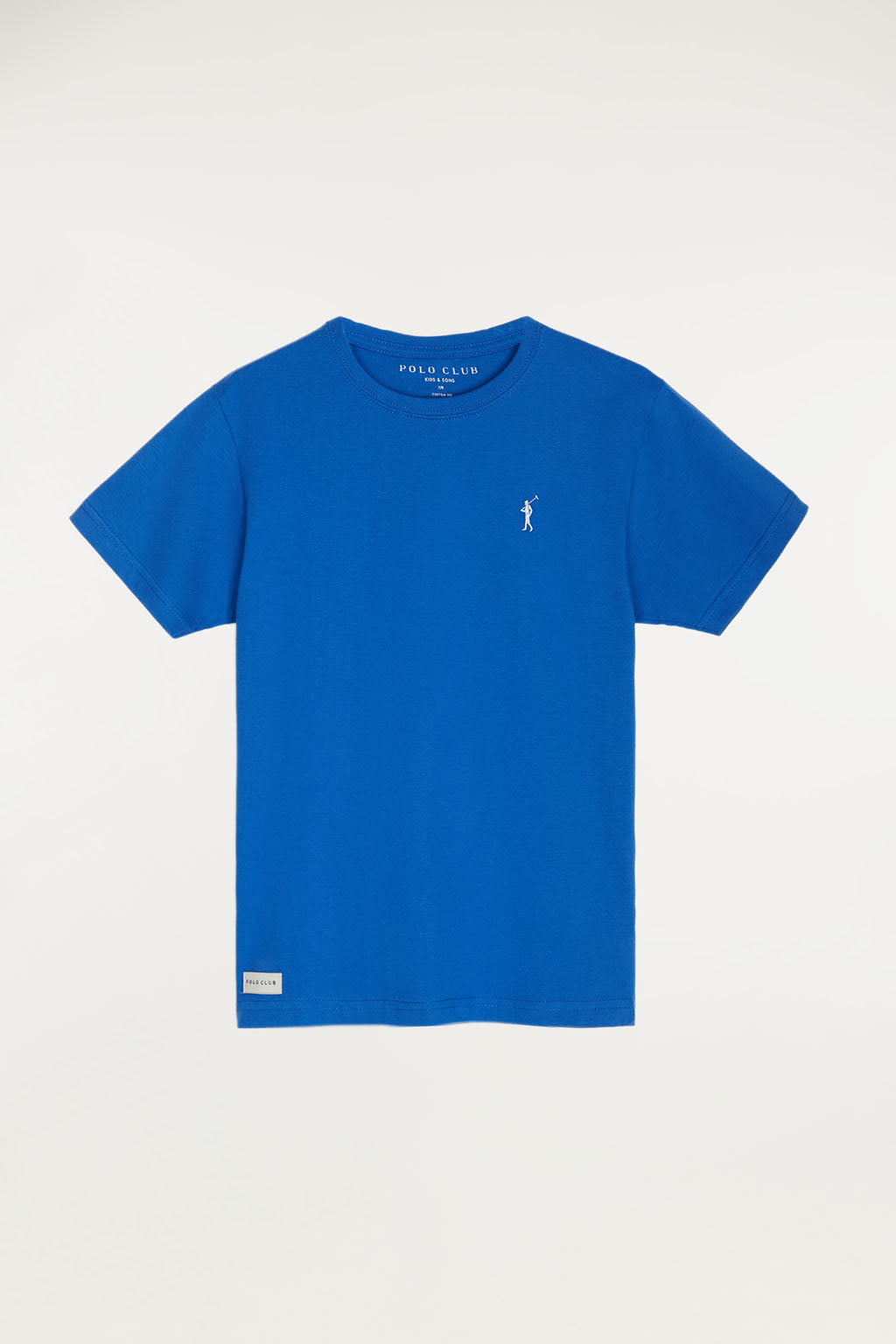 T-Shirt königsblau mit kleiner Logo-Stickerei – Polo Club Europe