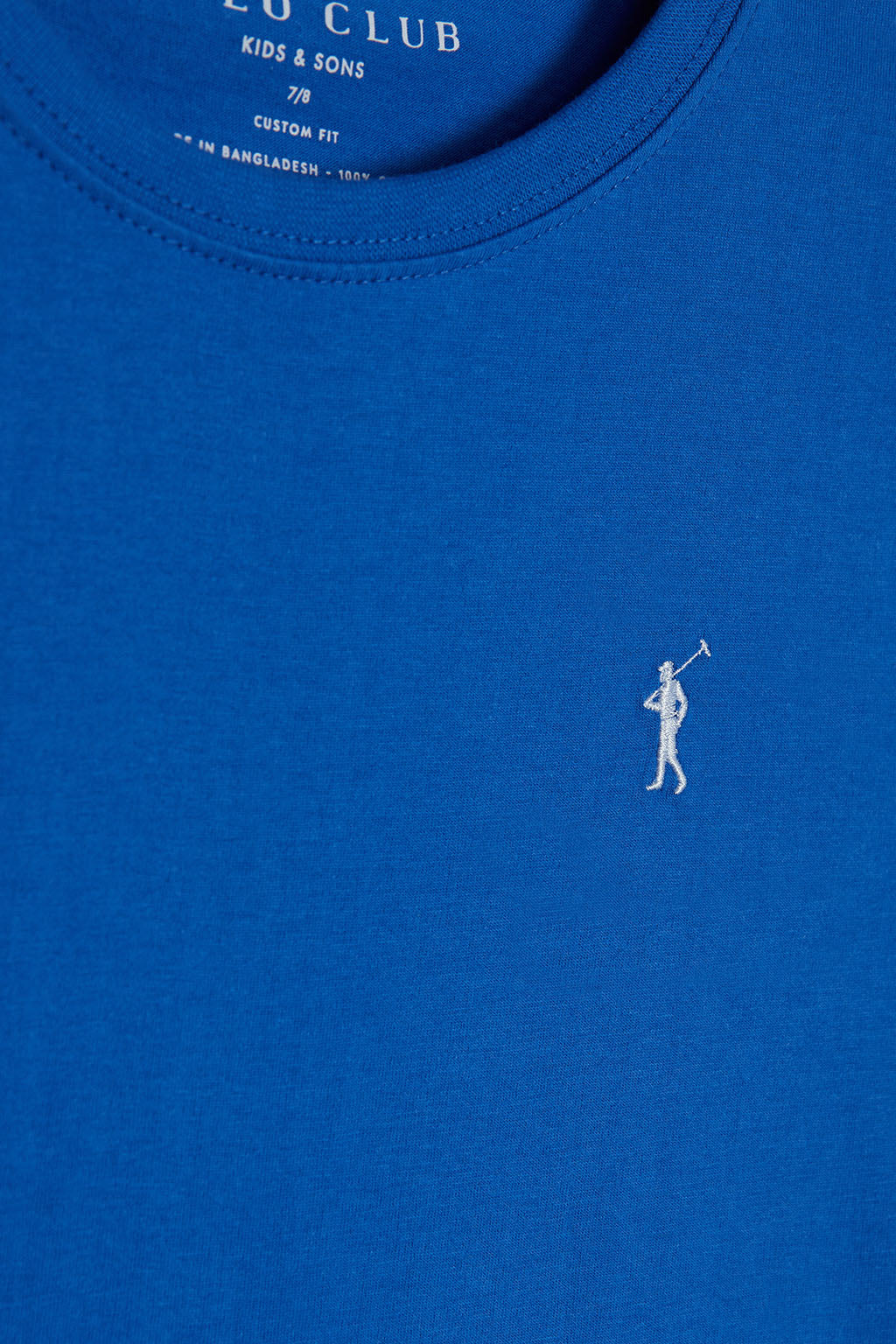 T-Shirt königsblau mit Europe Logo-Stickerei Club Polo – kleiner