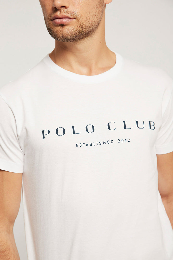 Camiseta blanca con estampación  | HOMBRE  | POLO CLUB