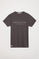 Lead-grey organic T-shirt with graphic print
