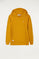 Organiczna bluza z kapturem kids w kolorze ochry z wyszywanym logo
