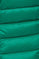 Ultralekka zielona kurtka z kapturem i półprzezroczystą naszywką na rękawie
