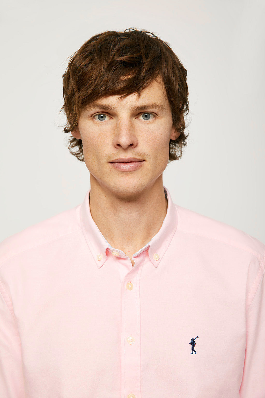 Camisa oxford rosa con logo bordado | HOMBRE  | POLO CLUB