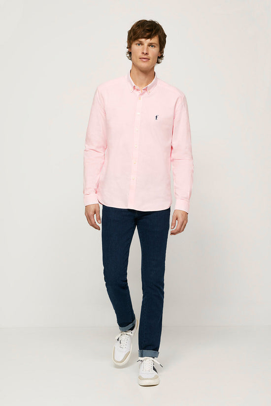 Camisa oxford rosa con logo bordado | HOMBRE  | POLO CLUB
