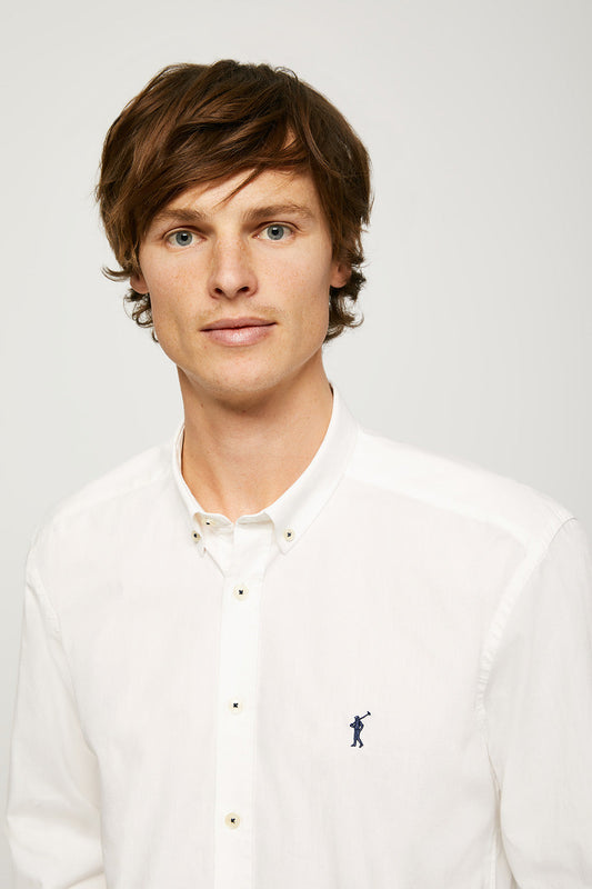 Camisa blanca de popelín custom fit  | HOMBRE  | POLO CLUB