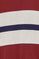 Burgundowy sweter color block z kapturem i logo Polo Club
