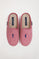 Chaussons-pantoufle pour femme roses avec logo