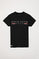 T-shirt noir à manches courtes à imprimé emblématique