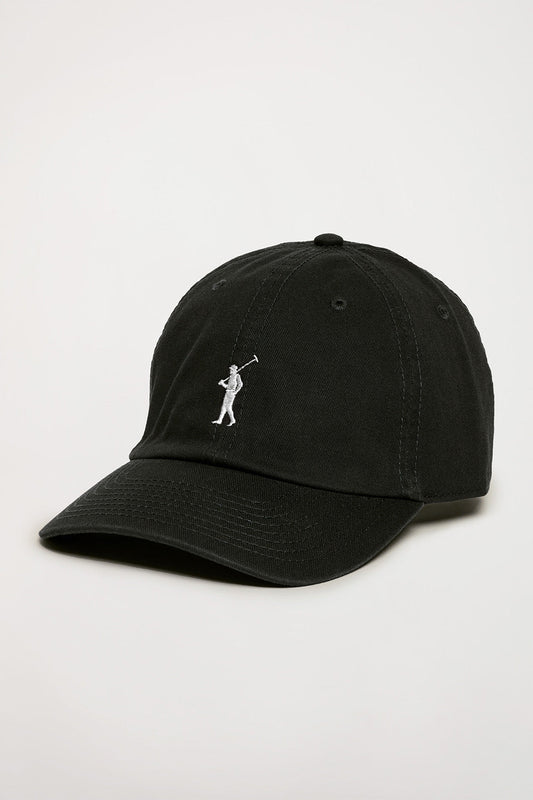 Black cap with Rigby Go embroidered logo