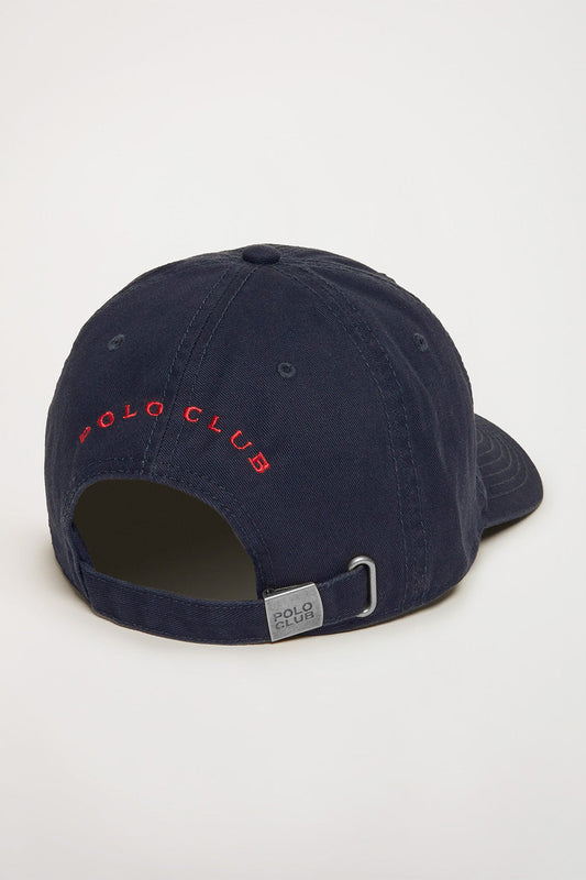 Navy-blue cap with Rigby Go embroidered logo
