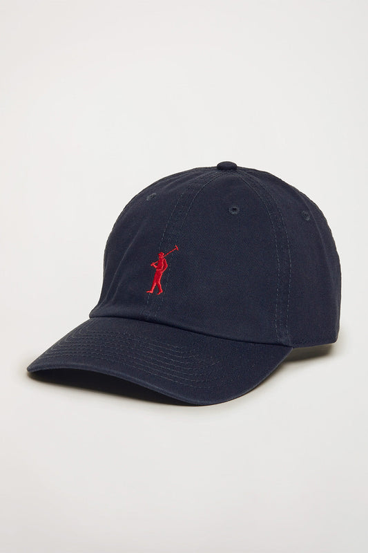 Navy-blue cap with Rigby Go embroidered logo