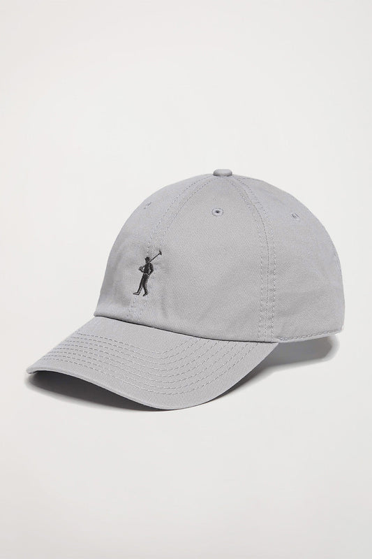 Grey cap with Rigby Go embroidered logo