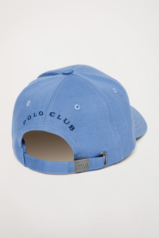 Light-blue cap with Rigby Go embroidered logo