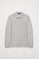 Langärmliges Poloshirt grau meliert mit Rigby Go Logo-Stickerei