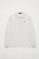 Biała koszulka polo z długim rękawem z wyszywanym logo Rigby Go