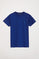 Maglietta basic blu presidenziale in cotone con logo Rigby Go