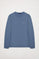 Maglietta basic blu denim a maniche lunghe con logo Rigby Go