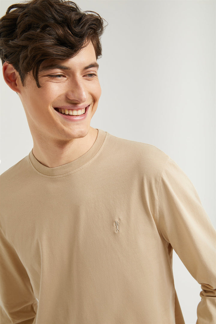 Sandy long-sleeve basic T-shirt with Rigby Go logo