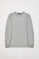 Basic sweater in gemêleerd grijs met ronde hals en Rigby Go-logo