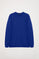 Basic koningsblauwe sweater met ronde hals en Rigby Go-logo