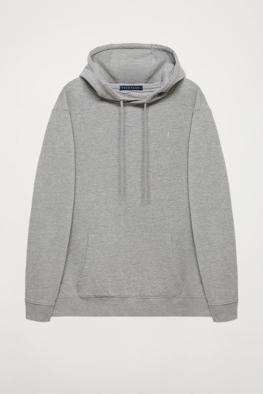 Grey-vigore hoodie with pockets and Rigby Go logo