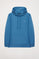 Sweatshirt tiefblau mit Kapuze, Taschen und Rigby Go Logo