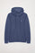 Jeansblauwe hoodie met rits en Rigby Go-logo