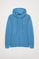Blauwe hoodie met rits en Rigby Go-logo