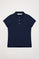 Kurzärmliges Piqué-Poloshirt marineblau mit Rigby Go Logo