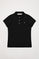Czarna koszulka polo pique z krótkim rękawem z logo Rigby Go