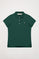 Koszulka polo pique z krótkim rękawem w kolorze zielonym butelkowym z logo Rigby Go