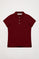 Burgundowa koszulka polo pique z krótkim rękawem z logo Rigby Go