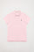 Kurzärmliges Piqué-Poloshirt rosa mit Rigby Go Logo