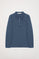Langärmliges Piqué-Poloshirt himmelblau mit Rigby Go Logo