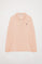 Langärmliges Piqué-Poloshirt make-up-rosa mit Rigby Go Logo