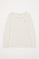 Langärmliges, schlichtes Baumwoll-T-Shirt beige mit Rigby Go Logo